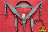 HILASON Western Horse Headstall Breast Collar Set Tack Genuine American Leather | For Horses Headstalls