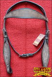 HILASON W. H. Headstall Breast Collar Set Tk. Genuine American Leather