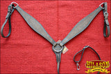 HILASON Western Horse Headstall Breast Collar Set Tack Genuine American Leather | For Horses Headstalls