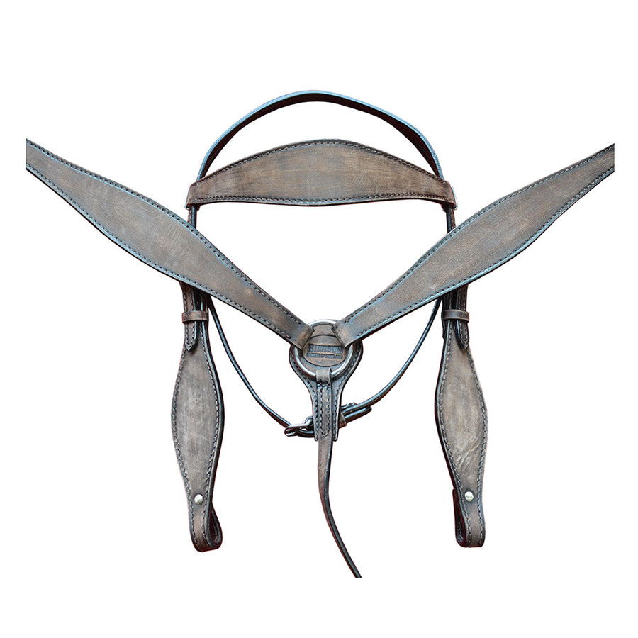 HILASON Western Horse Headstall Breast Collar Set Tack Genuine American Leather - Uhorse