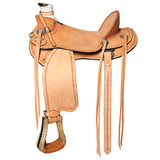 17 In W. H. Wade Saddle American Leather Ranch Roping Tan Hilason – by Hilason – Cowboy and equestrian accessories