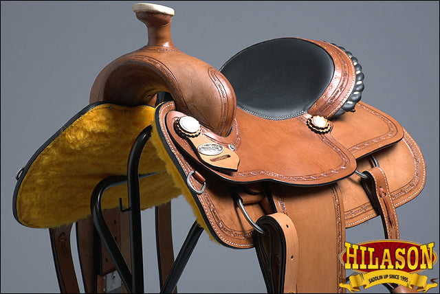 HILASON Western Horse Saddle American Leather Ranch Roping Trail | Hand Tooled Wade & For Horses