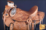 HILASON Western Horse Wade Saddle American Leather Ranch Roping Oiled | Hand Tooled | Horse Saddle | Western Saddle | Wade & Roping Saddle | Horse Leather Saddle | Saddle For Horses