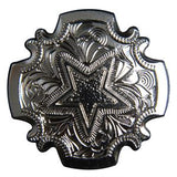 HILASON Western Screw Back Concho 1.5In Bright Silver Star Saddle Cowgirl | Belt Slotted Conchos