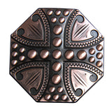 Set Of 4 Screw Back Concho 1.5 In Copper Plated Cross Sign Saddle Hilason - Uhorse