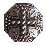 Set Of 16 Screw Back Concho 1.5In Copper Plt. Cross Sign Saddle by Hilason – Cowboy and equestrian accessories