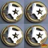 HILASON Western Screw Back Concho 1.5 In Texas Star Gold Silver Round Saddle | Western Concho Belt | Slotted Conchos