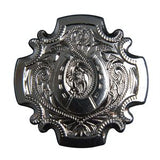 Western Screw Back Concho 1.5 In. Nickle Plated Horse Shoe Saddle Cowgirl - Uhorse