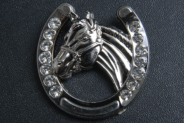 HILASON Horseshoe Silver Concho Saddle Headstall Tack Cowgirl Horse, Color | Bridle Conchos Slotted