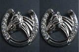 Western Screw Back Concho 1.5 In Horseshoe Silver Saddle Cowgirl Hilason