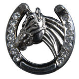 HILASON Horseshoe Silver Concho Saddle Headstall Tack Cowgirl Horse, Color | Bridle Conchos Slotted