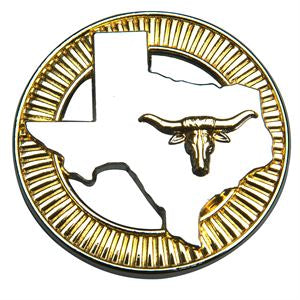 Western Screw Back Concho 1.5 In Texas Longhorn Gold Silver Round Saddle - Uhorse
