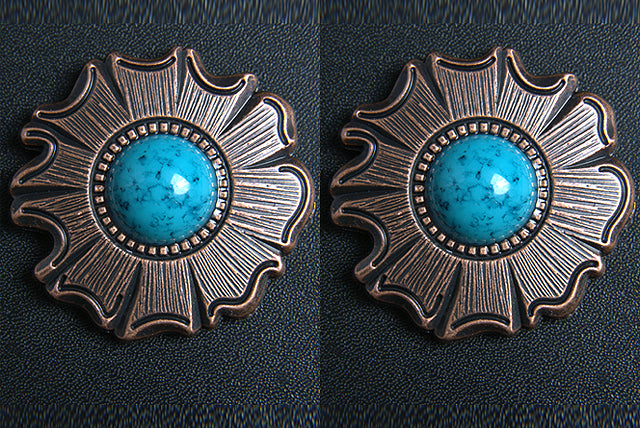 Conchos Screw Back 1.50, Bridle Rosettes, Slotted Conchos, Conchos Guitar  Strap, Loop Back, Conchos for Leather, Concho for Jewelry 
