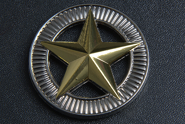 Western Screw Back Concho 1.5 In Silver Gold Star Saddle Cowgirl