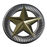 Western Screw Back Concho 1.5 In Silver Gold Star Saddle Cowgirl Hilason - Hilason