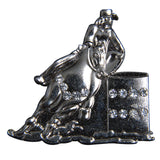 Set Of 4 Screw Back Concho 1.5 In Barrel Racer Nickel Plt. Saddle – by Hilason – Cowboy and equestrian accessories