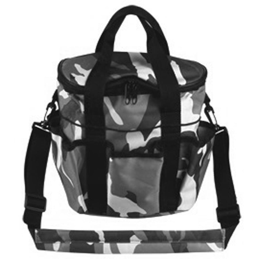 Black and white camouflage nylon tote bag with handles - Uhorse