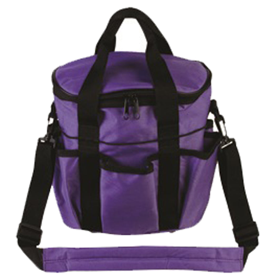 Purple nylon grooming tote bag with black handles and straps - Uhorse