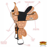 Western Horse Child Saddle Treeless American Leather Barrel