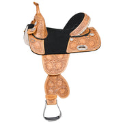 Child Treeless Horse Saddle Western American Leather Barrel Hilason