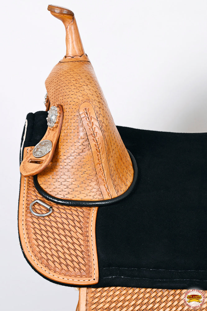 HILASON Western Horse Treeless Trail Barrel Saddle American Leather | for Horses