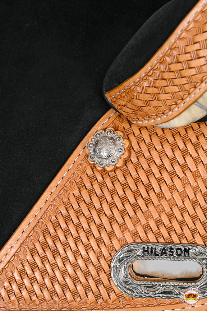 HILASON Western Horse Treeless Trail Barrel Saddle American Leather | for Horses