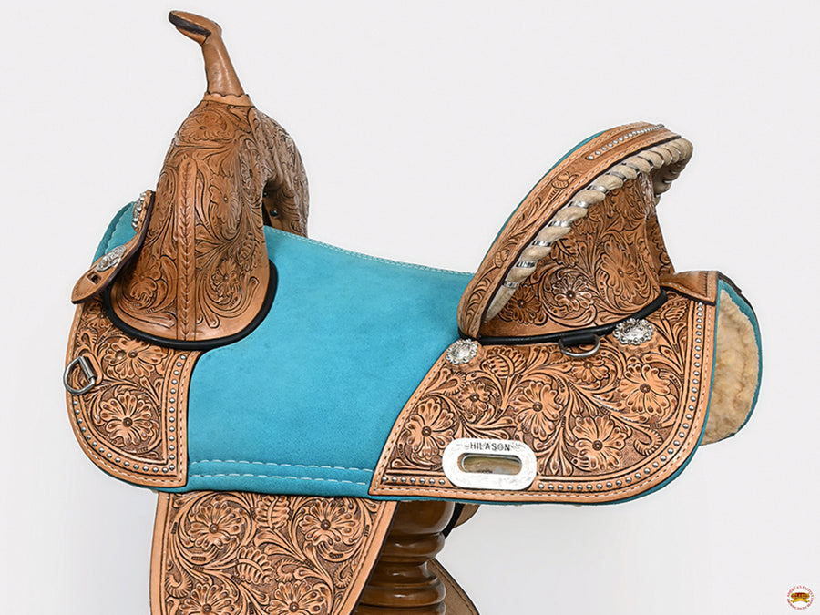 HILASON Western Horse Saddle Treeless Trail Barrel Leather | for Horses