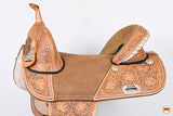 HILASON Western Horse Treeless Trail Barrel Saddle American Leather | for Horses