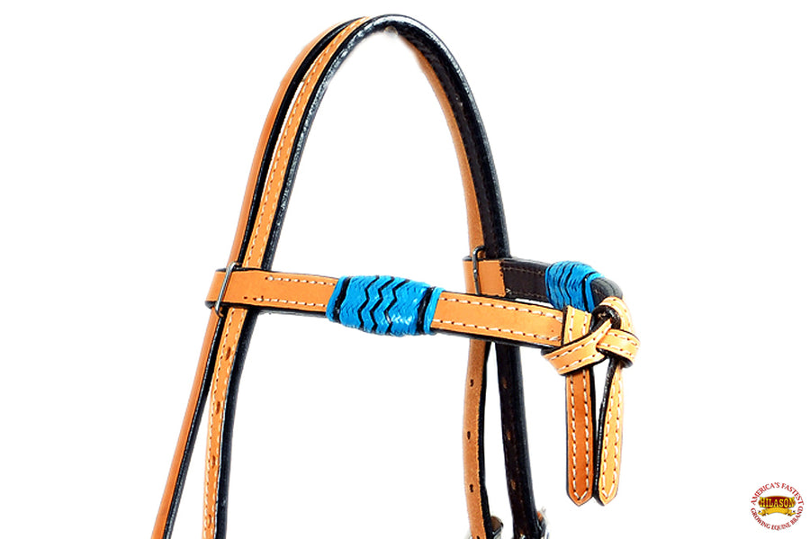 HILASON Western Horse Headstall Tack Bridle American Leather Bitless Rein | for Horses Headstalls