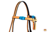 HILASON Western Horse Headstall Tack Bridle American Leather Bitless Rein | for Horses Headstalls