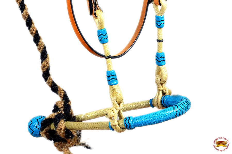 HILASON Western Horse Headstall Tack Bridle American Leather Bitless Rein | for Horses Headstalls