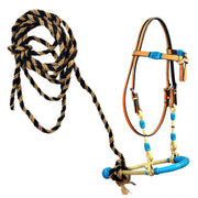 HILASON Western Horse Headstall Tack Bridle American Leather Bitless Rein | for Horses Headstalls