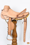 Hilason Classic Series Hand-Made Rodeo Bronc American Leather Saddle