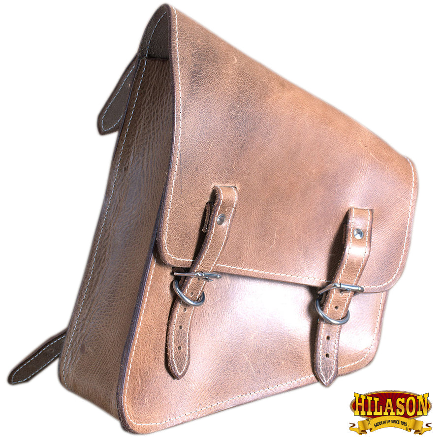 Motorcycle Bike Right Side Saddle Bag Leather Softail Rigid Hilason - Uhorse