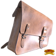 HILASON Vintage Rustic Leather Bag For Right Side (Softail & Rigid Frames)