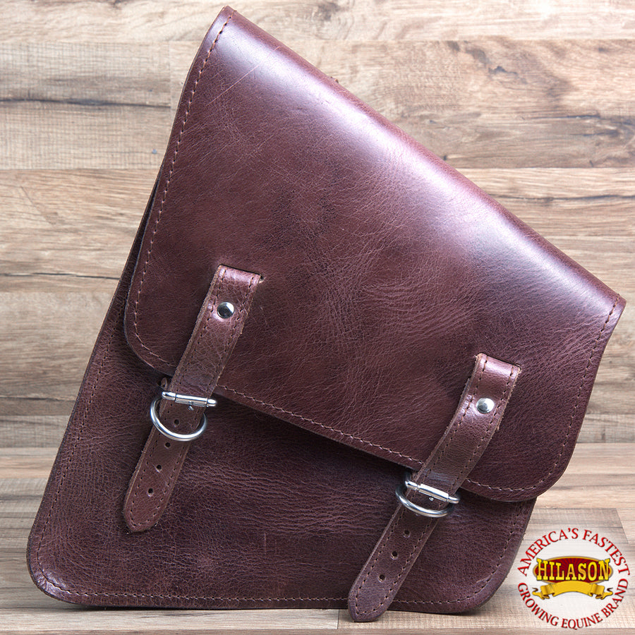 Motorcycle Bike Right Side Saddle Bag Leather Softail Rigid Hilason - Uhorse