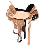 14 In Flex Tree W. H. Saddle American Leather Trail Barrel By Hilason by Hilason – Cowboy and equestrian accessories