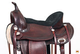 HILASON Western Horse Saddle American Leather Flex Tree Trail & Pleasure Chocolate Brown