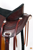 HILASON Western Horse Saddle American Leather Flex Tree Trail & Pleasure Chocolate Brown | American Saddle Horse | Leather Saddle | Western Saddle | Saddle for Horses | Horse Saddle Western