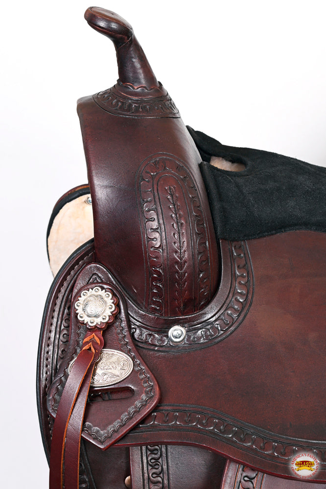 HILASON Western Horse Saddle American Leather Flex Tree Trail & Pleasure Chocolate Brown | for Horses