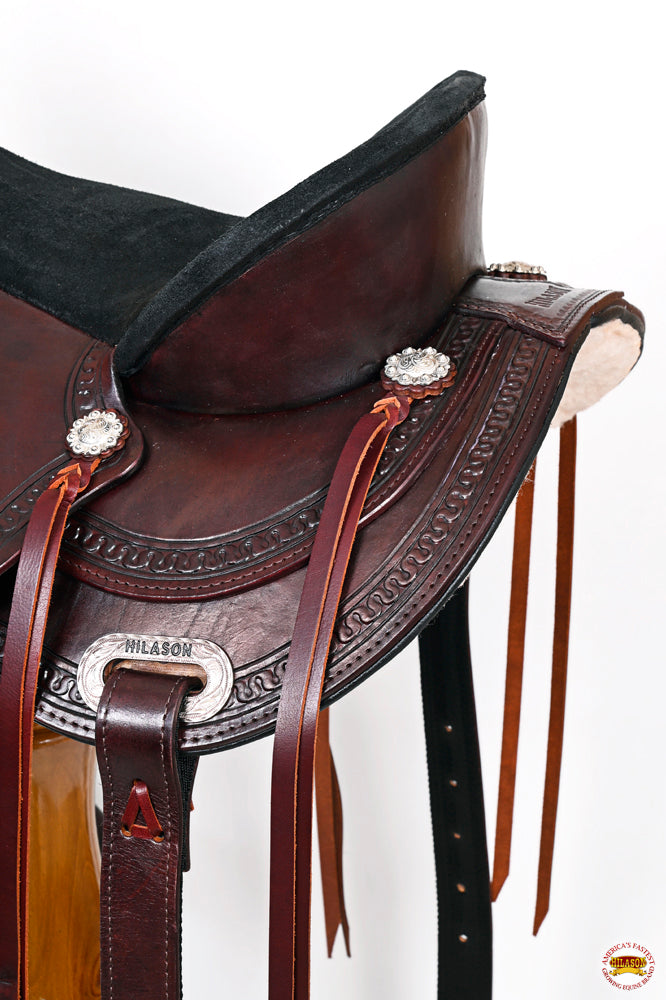 HILASON Western Horse Saddle American Leather Flex Tree Trail & Pleasure Chocolate Brown | for Horses