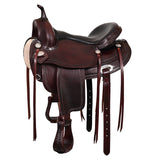 HILASON Western Horse Saddle American Leather Flex Tree Trail and Pleasure Chocolate Brown - Uhorse