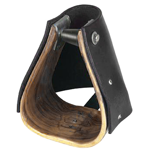 Tucker 1.5" Neck Oversize Military Hooded Ergobalance H. Wood Stirrups by Hilason – Cowboy and equestrian accessories
