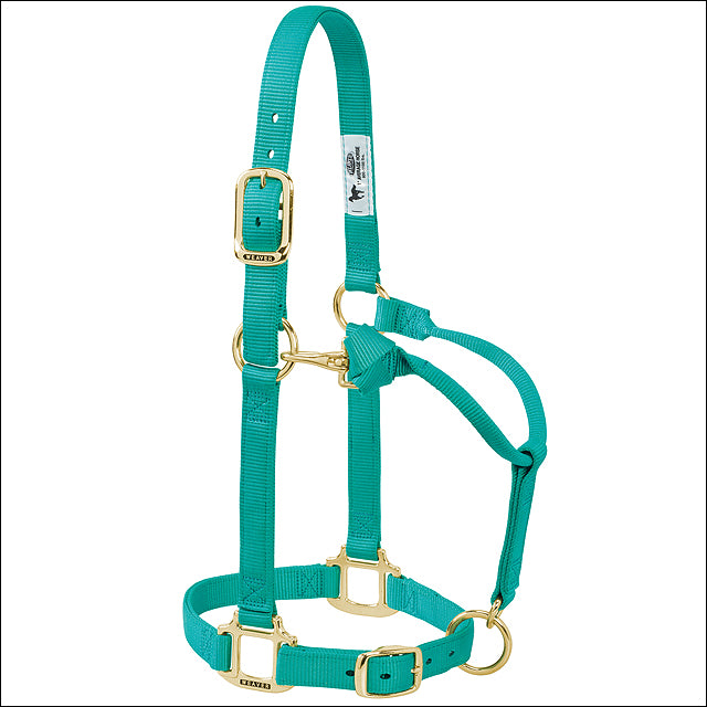 Original Adjustable Chin And Throat Snap Horse Halter Emerald Green - Uhorse