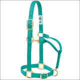 Large Weaver Horse Halter Nylon Heat Sealed Buckle Chin Throat Emerald Green