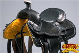 HILASON Western Horse Saddle American Leather Ranch Roping Trail Black | Hand Tooled Wade & For Horses