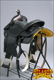 HILASON Western Horse Saddle American Leather Ranch Roping Trail Black | Hand Tooled Wade & For Horses