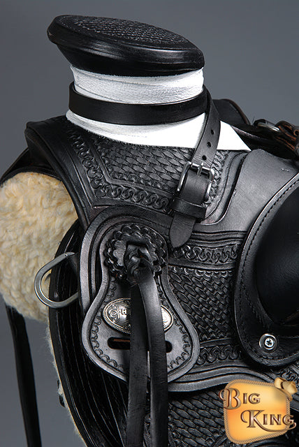 HILASON Western Horse Saddle American Leather Wade Ranch Roping Black | Hand Tooled & For Horses