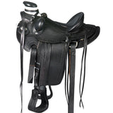 17 In Western Horse Wade Saddle American Leather Ranch Roping Black Hilason - Uhorse