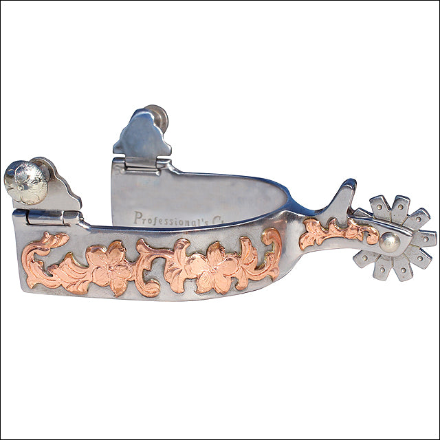 1" Band Professional Choice Cowboy Horse Riding All Around Copper Spurs Pair - Uhorse